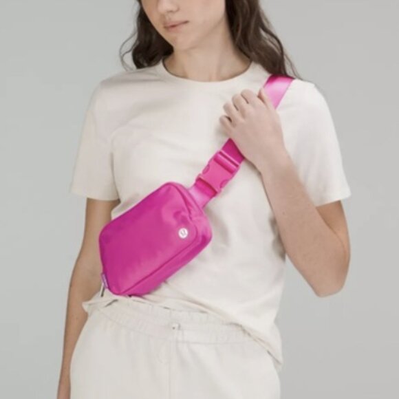 lululemon athletica Handbags - Lululemon Everywhere Belt Bag with Long Strap 1L Sonic Pink Crossbody Travel